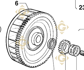 Pièces détachées Volant Moteur  9881655 Pour Moteurs Lombardini, de marque Lombardini