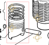 Complete Piston a20r063 engines LOMBARDINI