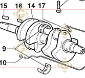 Conical Cranckshaft 2941000 engines LOMBARDINI