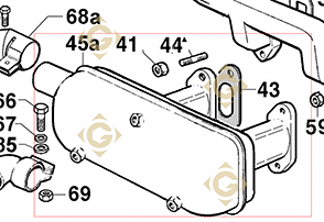 Spare parts Exhaust 5460685 For Engines LOMBARDINI, by marks LOMBARDINI