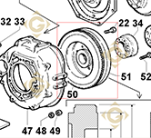 Flywheel 9880167 engines LOMBARDINI