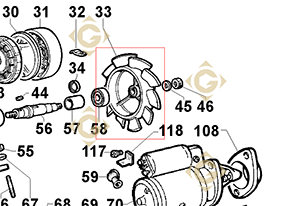 Pièces détachées Ventilateur 9718108 Pour Moteurs Lombardini, de marque Lombardini