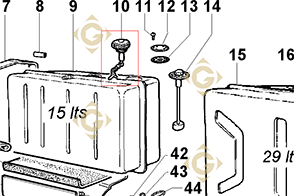 Pièces détachées Bouchon Réservoir 9043097 Pour Moteurs Lombardini, de marque Lombardini