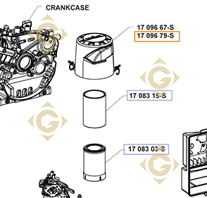 Spare parts Air Filter Top k1709679s For Engines KOHLER, by marks KOHLER