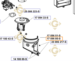 Spare parts Air Filter Top k1709680s For Engines KOHLER, by marks KOHLER