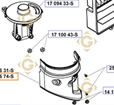 Air Filter Top  k1709674s engines KOHLER