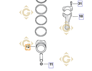 Pièces détachées Piston k2487448s Pour Moteurs Kohler, de marque Kohler