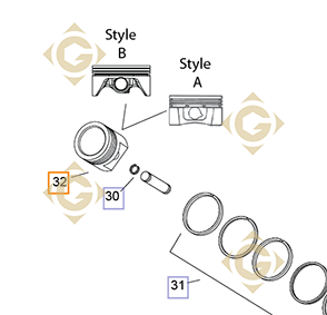 Pièces détachées Piston k2587413s Pour Moteurs Kohler, de marque Kohler