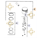 Piston k4787410s moteurs Kohler