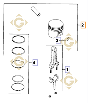 Pièces détachées Piston k4787410s Pour Moteurs Kohler, de marque Kohler