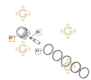 Pièces détachées Piston k2487446s Pour Moteurs Kohler, de marque Kohler