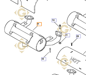 Pièces détachées Echappement  k2406810s Pour Moteurs Kohler, de marque Kohler