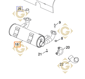 Pièces détachées Echappement  k24068114s Pour Moteurs Kohler, de marque Kohler