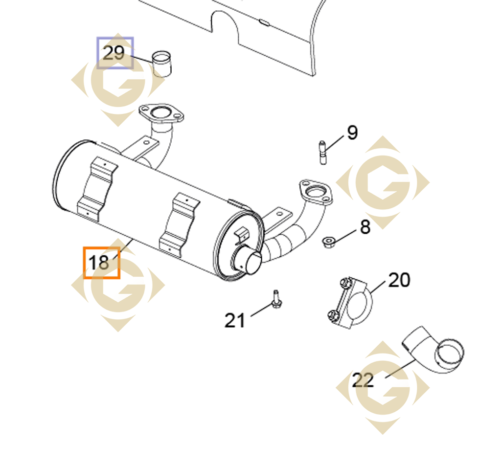 Exhaust k2406808s engines KOHLER GDN INDUSTRIES