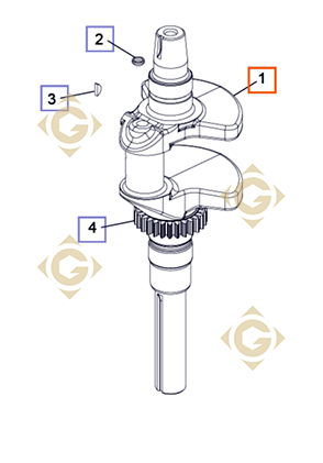 Spare parts Cranckshaft k32014316s For Engines KOHLER, by marks KOHLER