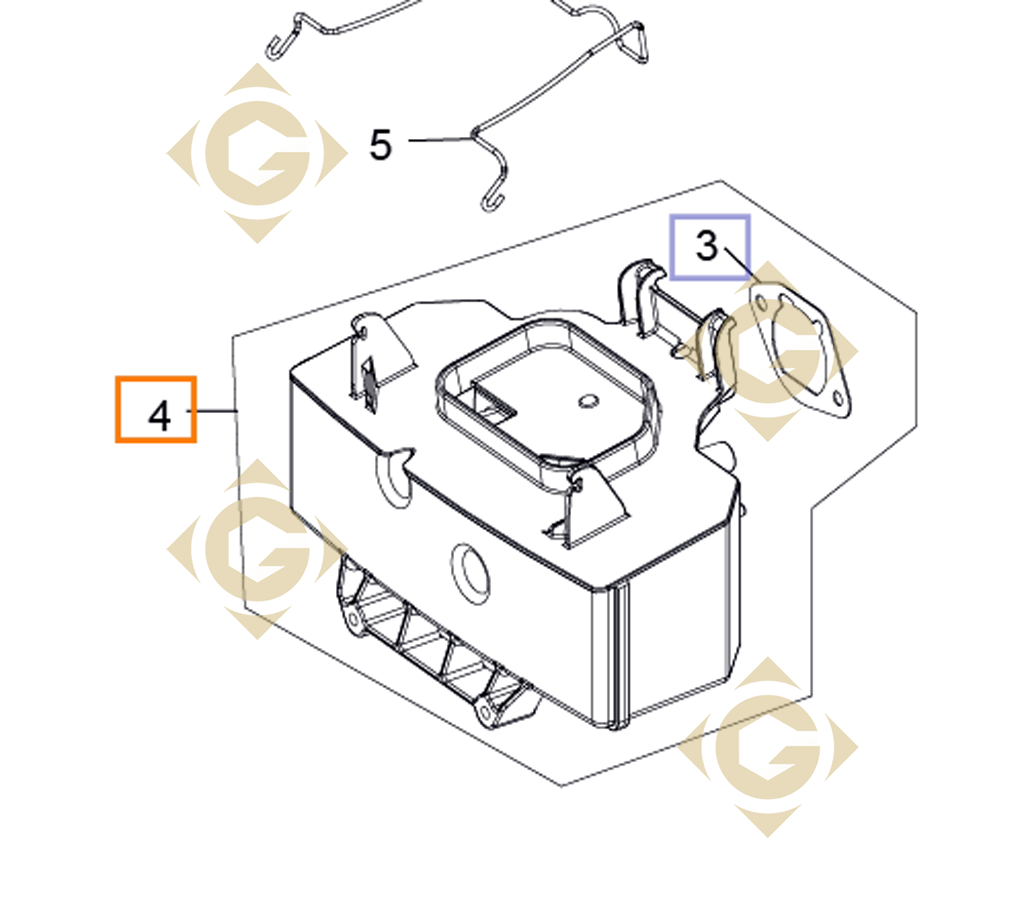 Kohler/Rehlko Air Cleaner Base Assembly - Yard Parts And Accessories