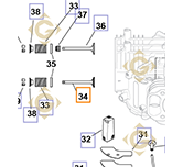 Soupape d'Echappement k3201601s moteurs Kohler