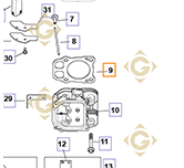 Cylinder Head Gasket  k3284102s engines KOHLER