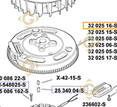 Spare parts FLYWHEEL k3202522s