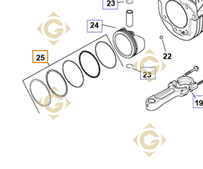 Pièces détachées Segment STD k2010804s Pour Moteurs Kohler, de marque Kohler