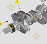 Cranckshaft KDI 1051485 engines LOMBARDINI