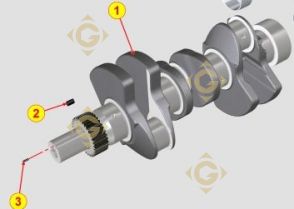 Spare parts Cranckshaft KDI 1051485 For Engines LOMBARDINI, by marks LOMBARDINI