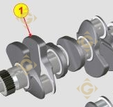 Cranckshaft KDI 1050886 engines LOMBARDINI