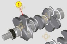 Spare parts Cranckshaft KDI 1050886 For Engines LOMBARDINI, by marks LOMBARDINI