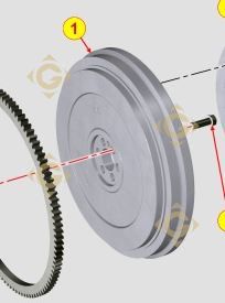 Spare parts Flywheel 9881686 For Engines LOMBARDINI, by marks LOMBARDINI