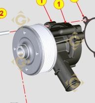 Pièces détachées Pompe à eau  6584569 Pour Moteurs Lombardini, de marque Lombardini