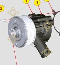 Spare parts Water Pump 6584569 For Engines LOMBARDINI, by marks LOMBARDINI